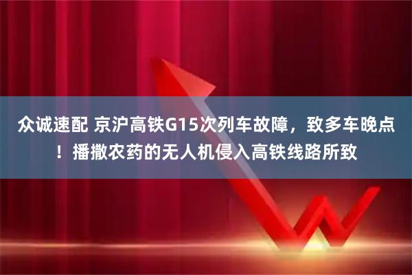 众诚速配 京沪高铁G15次列车故障，致多车晚点！播撒农药的无人机侵入高铁线路所致