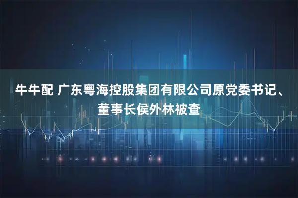 牛牛配 广东粤海控股集团有限公司原党委书记、董事长侯外林被查